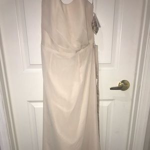 silk off-white dress